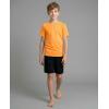 Real Essentials 4 Pack: Boys’ Rash Guard Short Sleeve Swim Shirt UV Sun Protection Fishing & Swimwear Tops for Kids(Short Sleeve Set 6)