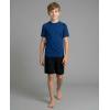 Real Essentials 4 Pack: Boys’ Rash Guard Short Sleeve Swim Shirt UV Sun Protection Fishing & Swimwear Tops for Kids(Short Sleeve Set 7)