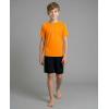 Real Essentials 4 Pack: Boys’ Rash Guard Short Sleeve Swim Shirt UV Sun Protection Fishing & Swimwear Tops for Kids(Short Sleeve Set 8)