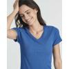Real Essentials 3 Pack: Women’s Ribbed Knit Short-Sleeve V-Neck Swing T-Shirt Casual Dress (Available in Plus)(Set 1)