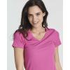 Real Essentials 3 Pack: Women’s Ribbed Knit Short-Sleeve V-Neck Swing T-Shirt Casual Dress (Available in Plus)(Set 2)