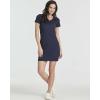 Real Essentials 3 Pack: Women’s Ribbed Knit Short-Sleeve V-Neck Swing T-Shirt Casual Dress (Available in Plus)(Set 5)