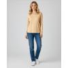 Real Essentials 4 Pack: Women’s Cotton Long Sleeve V-Neck T-Shirts – Soft Casual Lounge Tee Tops (Available in Plus)(Set 3)