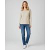 Real Essentials 4 Pack: Women’s Cotton Long Sleeve V-Neck T-Shirts – Soft Casual Lounge Tee Tops (Available in Plus)(Set 5)