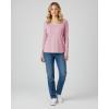 Real Essentials 4 Pack: Women’s Cotton Long Sleeve V-Neck T-Shirts – Soft Casual Lounge Tee Tops (Available in Plus)(Set 6)