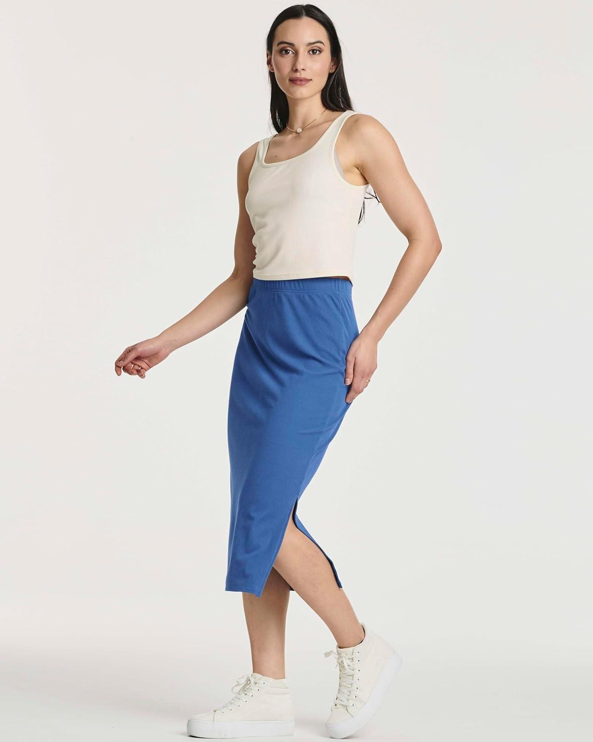 image3Pack Ribbed Knit Midi Skirts for Women by Real EssentialsSet 7