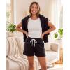Real Essentials 3 Pack: Women’s Cotton French Terry Shorts Pockets – Casual Athletic Lounge (Available in Plus)(Set 8)