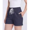 Real Essentials 3 Pack: Women’s Cotton French Terry Shorts Pockets – Casual Athletic Lounge (Available in Plus)(Set 8)