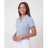 Real Essentials 3 Pack: Women’s Polo Shirts Short Sleeve V Neck Dry Fit Golf Athletic Workout Gym Office Collared Tops(Solid Black  Solid Ballad Blue  Solid Pale Lilac)