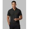 Real Essentials 3 Pack: Men’s Polo Shirts Zipper Short Sleeve Dry Fit Quarter Zip Golf Athletic Workout Gym Collared(Solid Black  Solid Black  Solid Black)