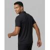 Real Essentials 3 Pack: Men’s Polo Shirts Zipper Short Sleeve Dry Fit Quarter Zip Golf Athletic Workout Gym Collared(Solid Black  Solid Black  Solid Black)