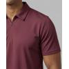Real Essentials 3 Pack: Men’s Polo Shirts Zipper Short Sleeve Dry Fit Quarter Zip Golf Athletic Workout Gym Collared(Solid Black  Solid Burgundy  Solid Bright White)