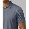 Real Essentials 3 Pack: Men’s Polo Shirts Zipper Short Sleeve Dry Fit Quarter Zip Golf Athletic Workout Gym Collared(Solid Black  Solid Olive Night  Solid Vintage Indigo)