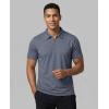 Real Essentials 3 Pack: Men’s Polo Shirts Zipper Short Sleeve Dry Fit Quarter Zip Golf Athletic Workout Gym Collared(Solid Black  Solid Olive Night  Solid Vintage Indigo)