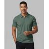 Real Essentials 3 Pack: Men’s Polo Shirts Zipper Short Sleeve Dry Fit Quarter Zip Golf Athletic Workout Gym Collared(Solid Black  Solid Pine Grove  Solid Ultimate Grey)