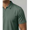 Real Essentials 3 Pack: Men’s Polo Shirts Zipper Short Sleeve Dry Fit Quarter Zip Golf Athletic Workout Gym Collared(Solid Black  Solid Pine Grove  Solid Ultimate Grey)