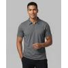 Real Essentials 3 Pack: Men’s Polo Shirts Zipper Short Sleeve Dry Fit Quarter Zip Golf Athletic Workout Gym Collared(Solid Black  Solid Quiet Shade  Solid Ultimate Grey)
