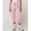 Real Essentials 3 Pack: Women’s Fleece Capri Joggers Athletic Lounge Gym Running Sweatpants with Pockets (Available in Plus)(Solid Black  Solid Ballad Blue  Solid Pale Lilac)
