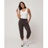 Real Essentials 3 Pack: Women’s Fleece Capri Joggers Athletic Lounge Gym Running Sweatpants with Pockets (Available in Plus)(Solid Black  Solid Chocolate Torte  Solid Moonbeam)