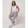 Real Essentials 3 Pack: Women’s Fleece Capri Joggers Athletic Lounge Gym Running Sweatpants with Pockets (Available in Plus)(Solid Black  Solid Iceberg Green  Solid Orchid Petal)