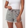 Real Essentials 3 Pack: Women’s Fleece Shorts Athletic Workout Running Gym Yoga Sweat Lounge with Pockets Comfy Cotton(Solid Black  Charcoal Heather  Grey Heather)