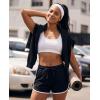Real Essentials 3 Pack: Women’s Fleece Shorts Athletic Workout Running Gym Yoga Sweat Lounge with Pockets Comfy Cotton(Solid Black  Charcoal Heather  Grey Heather)