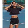 Real Essentials 3 Pack: Women’s Fleece Shorts Athletic Workout Running Gym Yoga Sweat Lounge with Pockets Comfy Cotton(Solid Black  Solid Chocolate Torte  Solid Moonbeam)