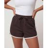 Real Essentials 3 Pack: Women’s Fleece Shorts Athletic Workout Running Gym Yoga Sweat Lounge with Pockets Comfy Cotton(Solid Black  Solid Chocolate Torte  Solid Moonbeam)