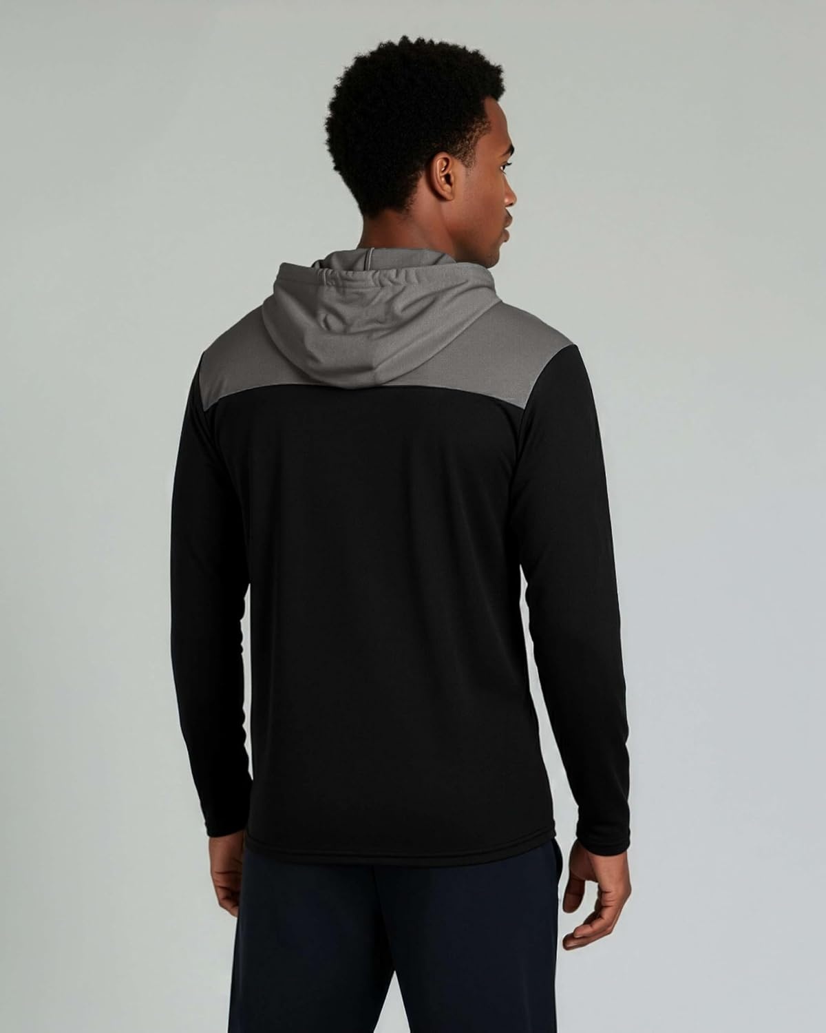 imageReal Essentials 3 Pack Mens Mesh Hoodies Lightweight Long Sleeve Workout amp Gym Pullover Big amp TallSet 1