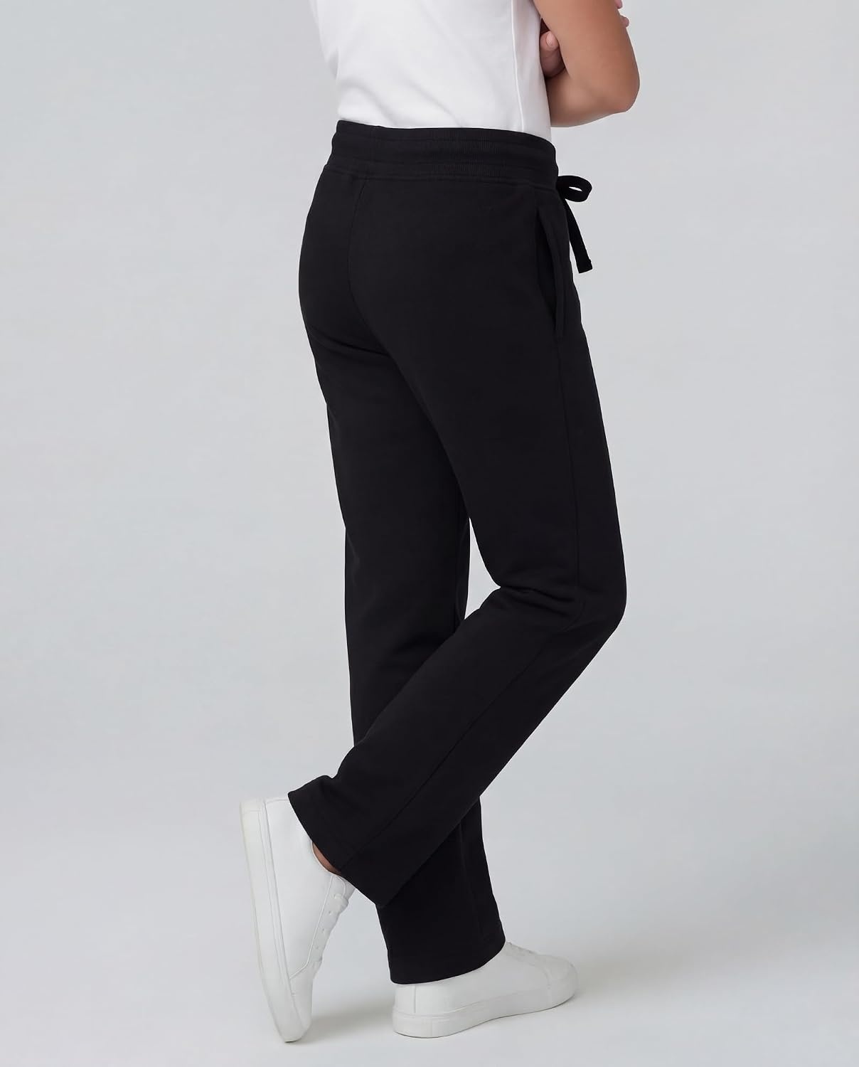 image:imageReal Essentials 3 Pack Girls Fleece Open Bottom Soft Athletic Performance Casual SweatpantsAges 716Set 10
