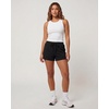 Real Essentials 3 Pack: Ladies Cotton Rib Lounge Shorts – Casual Elastic Waist Sleep & Loungewear Summer Shorts for Women(Solid Black  Solid Black  Solid Black  Solid Black)