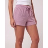 Real Essentials 3 Pack: Ladies Cotton Rib Lounge Shorts – Casual Elastic Waist Sleep & Loungewear Summer Shorts for Women(Solid Black  Solid Black  Solid Chocolate Torte  Solid Moonbeam)