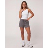 Real Essentials 3 Pack: Ladies Cotton Rib Lounge Shorts – Casual Elastic Waist Sleep & Loungewear Summer Shorts for Women(Solid Black  Solid Quiet Shade  Grey Heather  Solid Bright White)