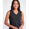 Real Essentials 5 Pack: Women’s Cotton V-Neck Sleeveless Tank Top Basic Ladies Casual Shirts (Available in Plus Size)(Set 7)