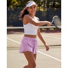 Real Essentials 4 Pack: Girls’ 2-in-1 Dry Fit Athletic Flowy Shorts – Butterfly Dance Skirts for Youth & Teens (Ages 4-18)(Set 9)