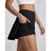Real Essentials 3 Pack:Women’s 14″ Pleated Tennis Skorts Golf Skirt High Waisted Athletic Running Casual Shorts with Pockets(Set 13)