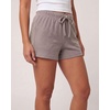 Real Essentials 3 Pack: Women’s Cotton Ribbed Lounge Shorts Sleep Casual Comfy Elastic Waist Drawstring Womens PJ Bottoms(Solid Black  Solid Burgundy  Solid Navy Blazer  Solid Dawn Blue)