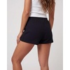 Real Essentials 3 Pack: Women’s Cotton Ribbed Lounge Shorts Sleep Casual Comfy Elastic Waist Drawstring Womens PJ Bottoms(Solid Black  Solid Burgundy  Solid Navy Blazer  Solid Dawn Blue)