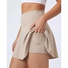 Real Essentials 4 Pack: Women’s Skater Pleated Tennis Skort – Skirt with Shorts Pockets Athletic Golf Workout (Plus)(Set 11)