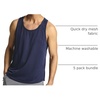 5 Pack Men’s Mesh Muscle Tank Top Sleeveless Shirt Athletic Workout Gym | Available in Big & Tall, Bodybuilding, Active, Training, Lifting, Exercise, Running, Cooling, Moisture Wicking, Quick Dry(Set 1)