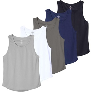 5 Pack Men’s Mesh Muscle Tank Top Sleeveless Shirt Athletic Workout Gym | Available in Big & Tall, Bodybuilding, Active, Training, Lifting, Exercise, Running, Cooling, Moisture Wicking, Quick Dry(Set 11)