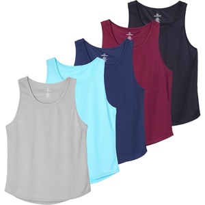 5 Pack Men’s Mesh Muscle Tank Top Sleeveless Shirt Athletic Workout Gym | Available in Big & Tall, Bodybuilding, Active, Training, Lifting, Exercise, Running, Cooling, Moisture Wicking, Quick Dry(Set 4)