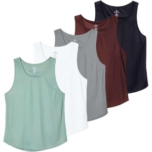 5 Pack Men’s Mesh Muscle Tank Top Sleeveless Shirt Athletic Workout Gym | Available in Big & Tall, Bodybuilding, Active, Training, Lifting, Exercise, Running, Cooling, Moisture Wicking, Quick Dry(Set 12)