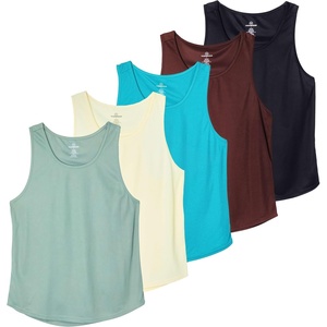5 Pack Men’s Mesh Muscle Tank Top Sleeveless Shirt Athletic Workout Gym | Available in Big & Tall, Bodybuilding, Active, Training, Lifting, Exercise, Running, Cooling, Moisture Wicking, Quick Dry(Set 6)