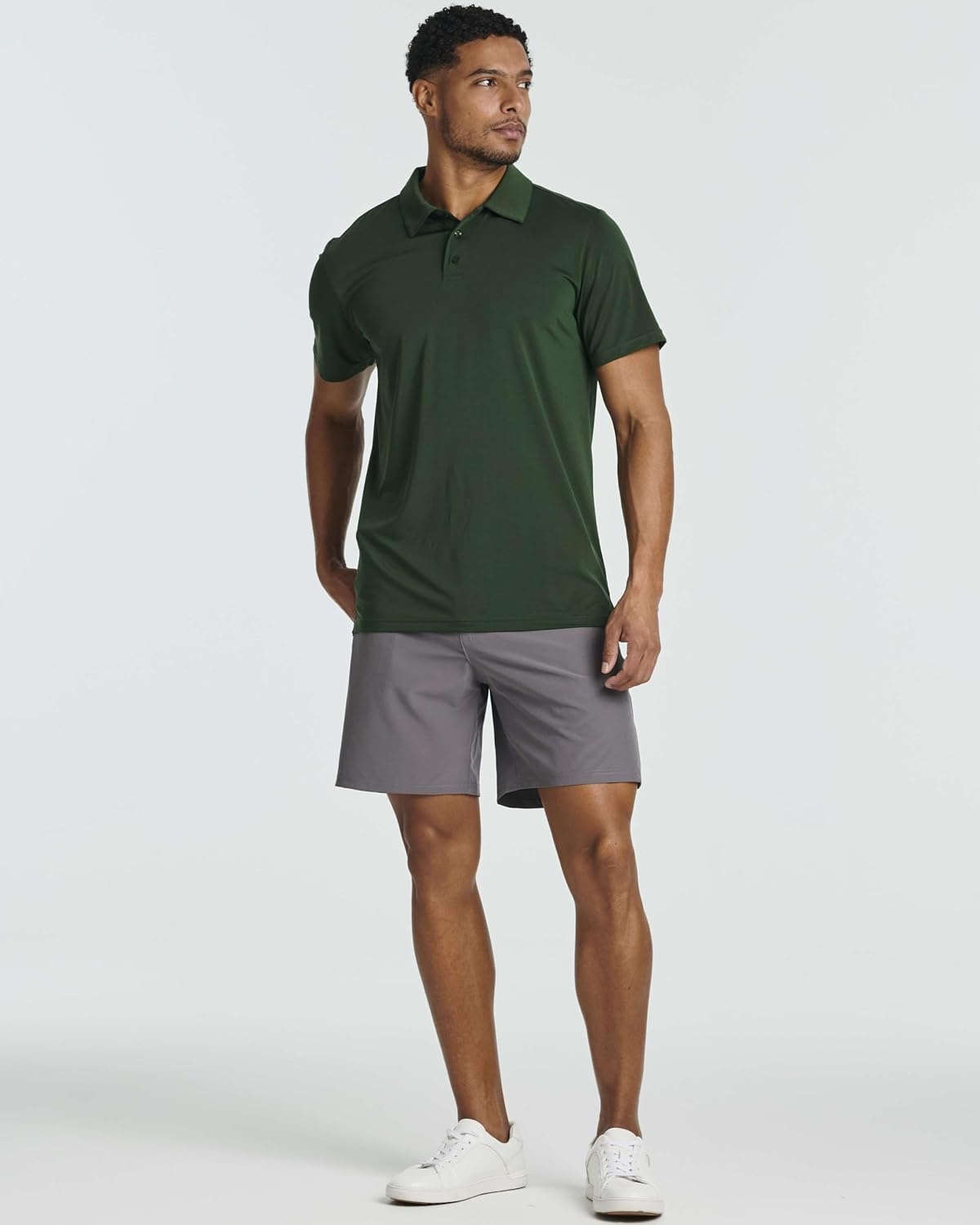 image:image3 Pack Mens Dry Fit Polo Shirt Short Sleeve Performance Golf Work Casual Available in Big amp Tall Work Rugby Casual Business Wear Dress Golf Breathable Lightweight amp Wrinkle ResistantSet 1