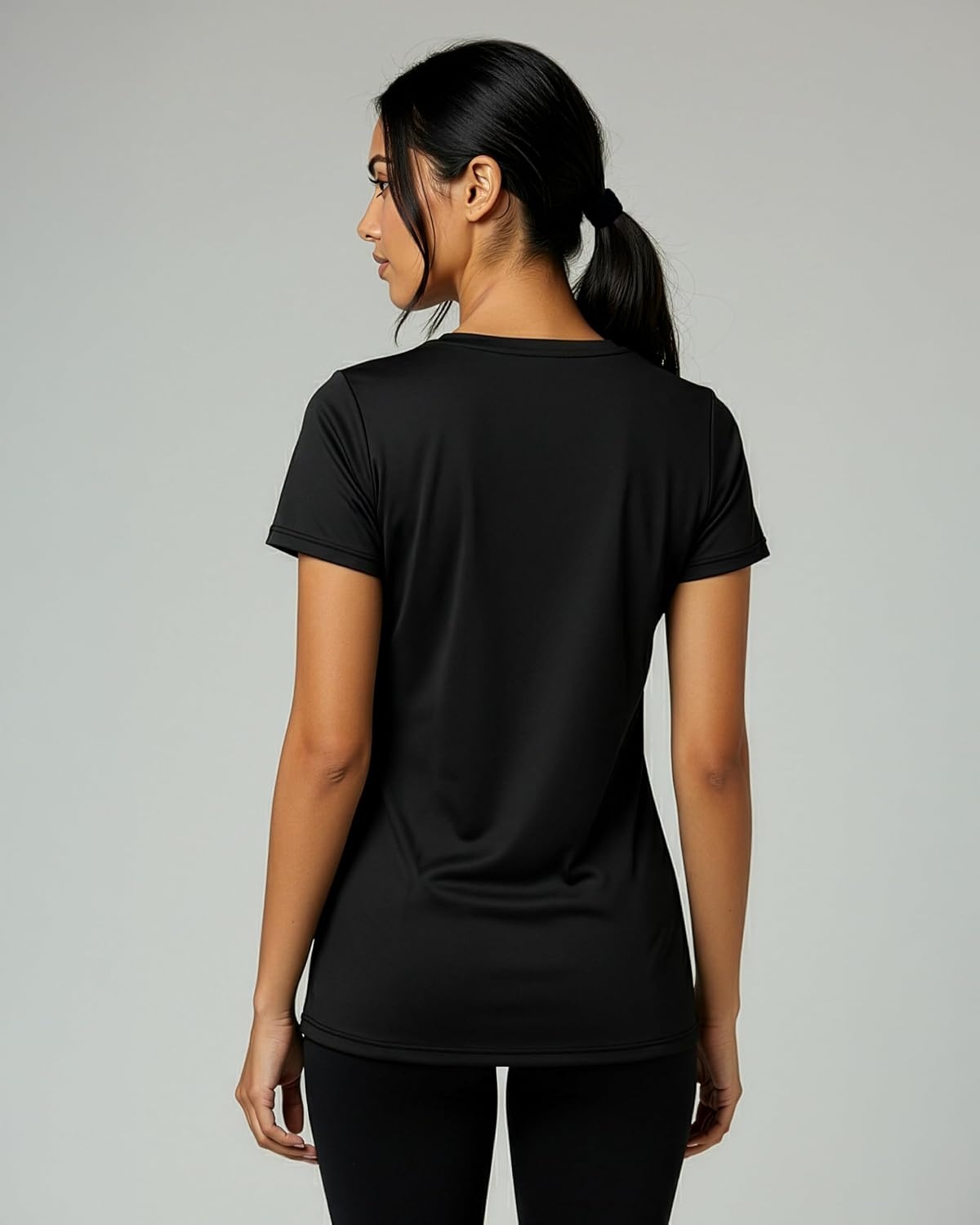 image:imageReal Essentials 5 Pack Womens DryFit Short Sleeve V Neck T Shirt Workout Fitness Yoga Top Tee Available in Plus Size Available In Plus Size Short Sleeve Moisture Wicking Stretch Activewear Running Hiking Tennis Pickleball Sports ExerciseSet 10