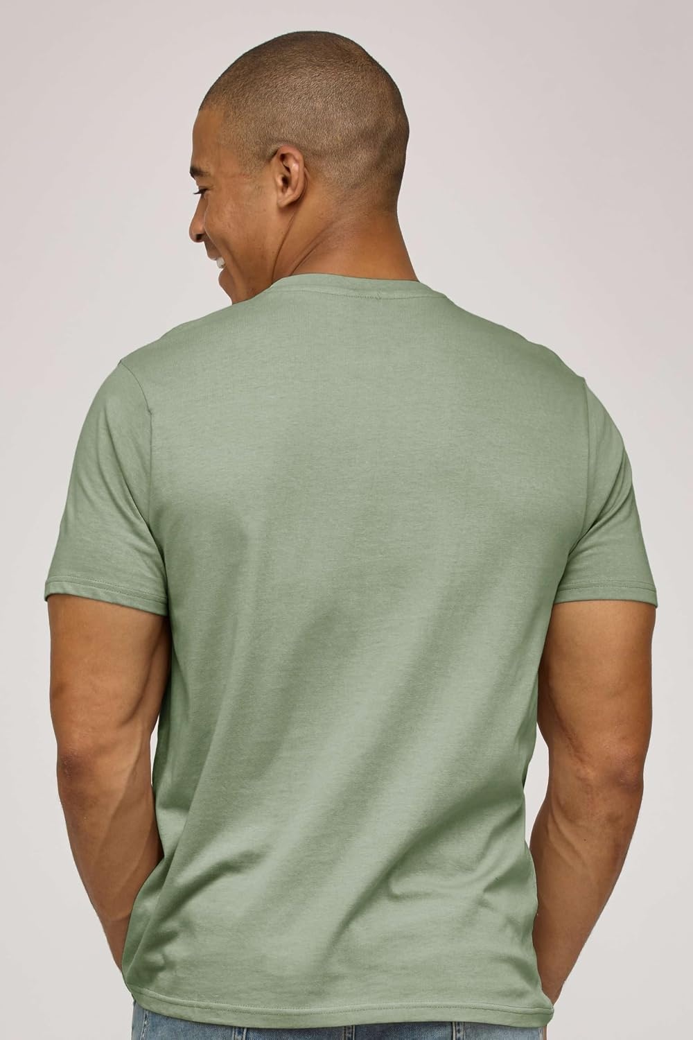 image:image5 Pack Mens T Shirts Crew Neck Short Sleeve Cotton Casual Workout Gym TeesSet 6
