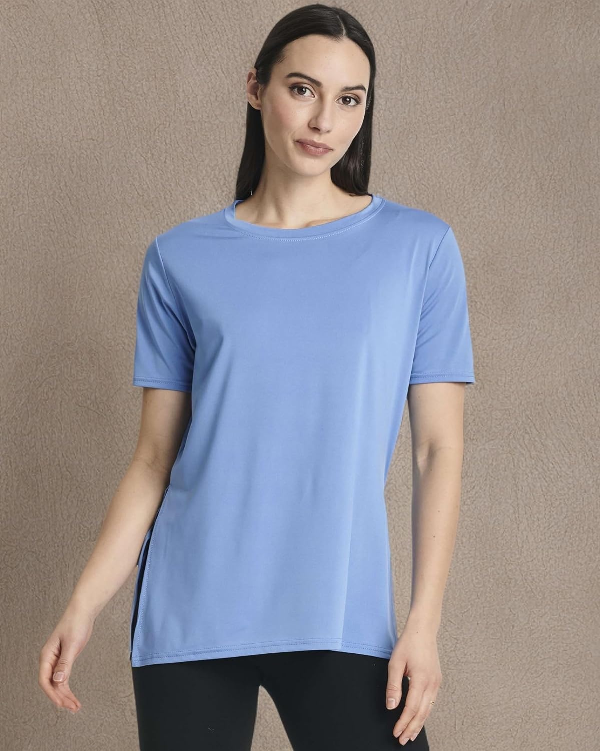 image:image5 Pack Womens Dry Fit Slit Hem Workout Tops T Shirts Athletic Gym TeesSet 6