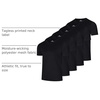 5 Pack Men’s Mesh V Neck T Shirts Dry Fit Athletic Workout Gym Running Tees(Set 1)