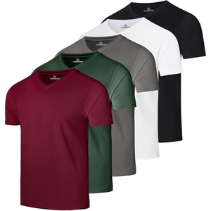 5 Pack Men’s Mesh V Neck T Shirts Dry Fit Athletic Workout Gym Running Tees(Set 20)